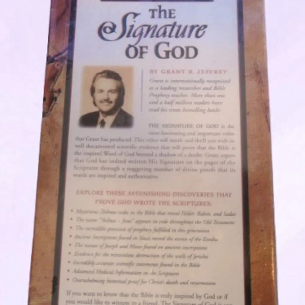 The Signature of God by Grant R. Jeffrey VHS VCR tape Startling new evidence